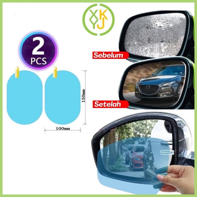 Jual XYKJ 2Pcs Anti Air Rainproof Anti Embun Stiker Kaca Mobil Spion ...