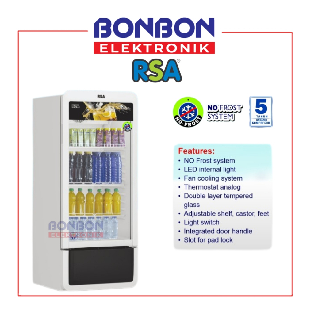 Jual RSA Showcase 1 Pintu 200L RUBY 200 / RUBY200 / RUBY-200 No Frost ...