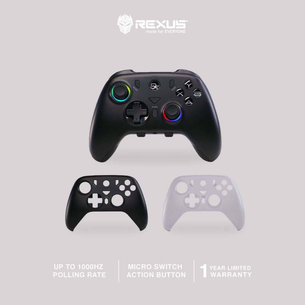 Jual Gamepad REXUS DAXA Cygnus DX-AX7 Dual Connection (Wireless+Wired ...
