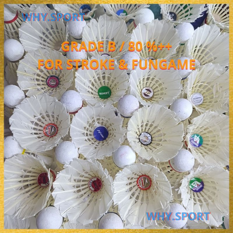 Jual (1SLOP / B / 80%+++) SHUTTLECOCK BEKAS Grade B Untuk Latihan ...