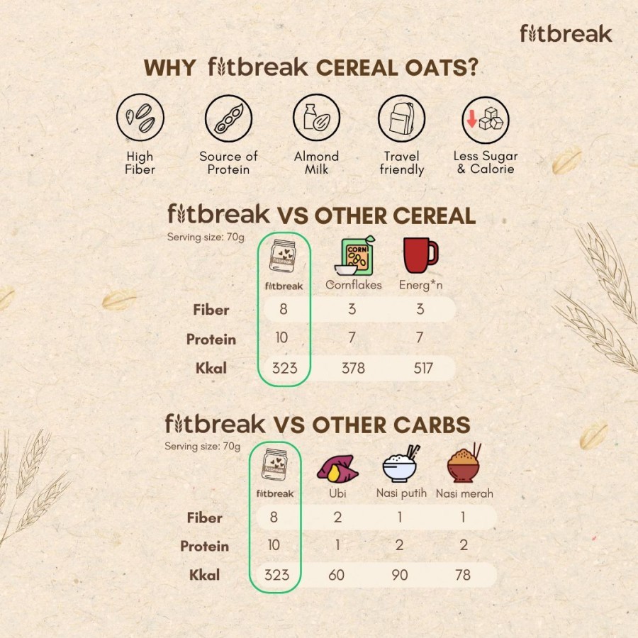 Jual Fitbreak Cookies Cream Oats Shake Fitbreak Overnight Oats | Shopee ...