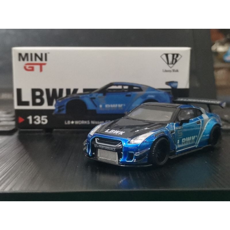 Jual Mini GT 135 NISSAN GT-R R35 LBWK Liberty walk 2.0 Blue | Shopee ...