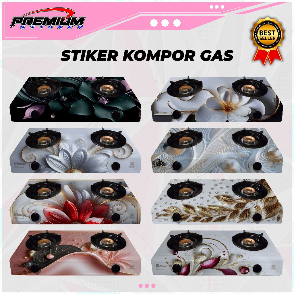 Jual STIKER MAGICOM KOMPOR GAS MODERN / STIKER MOTIF CANTIK KOMPOR GAS ...