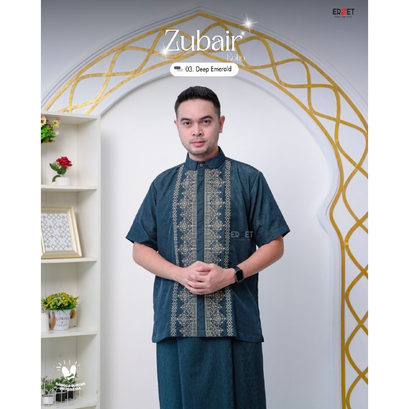 Jual Koko Zubair Dewasa Lengan Pendek Bahan Dobby Premium dengan motif ...