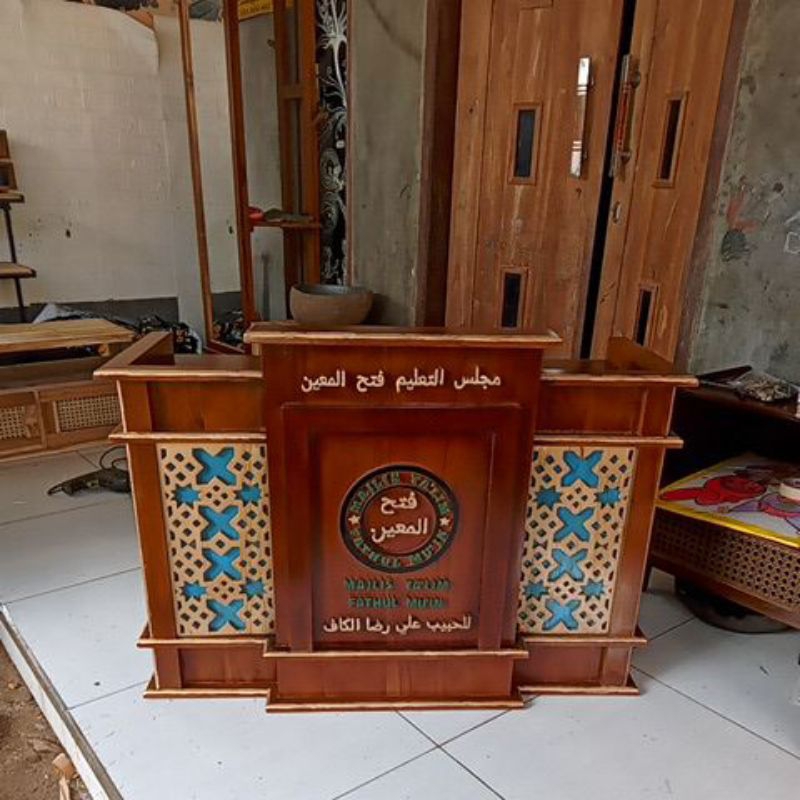 Jual Mimbar Pengajian Lesehan Ukuran Custom 100x45x70 | Shopee Indonesia
