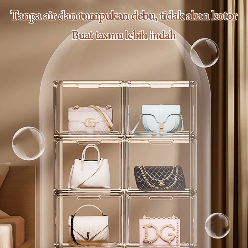 Jual Acrylic Transparent Storage Display Box Kotak Penyimpanan Sepatu ...
