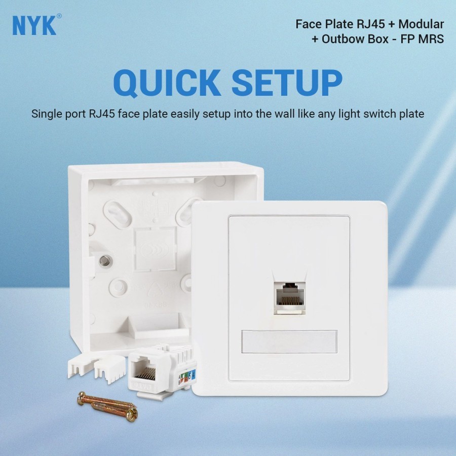 Jual FACEPLATE RJ45 - FACE PLATE RJ 45 - SOCKET LAN MODULAR JACK ...