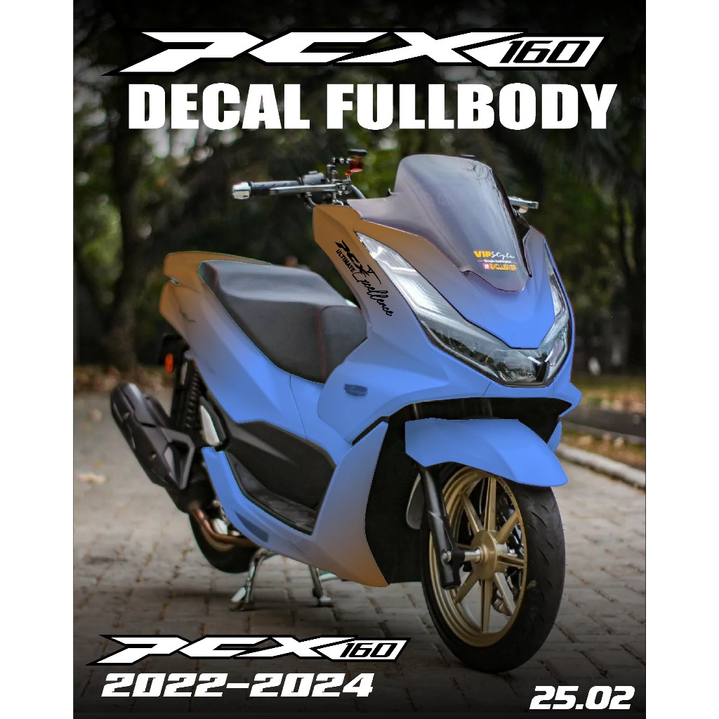 Jual COD DECAL STICKER PCX 160 FULL BODY PCX TERBARU WARNA PUTIH MERAH ...