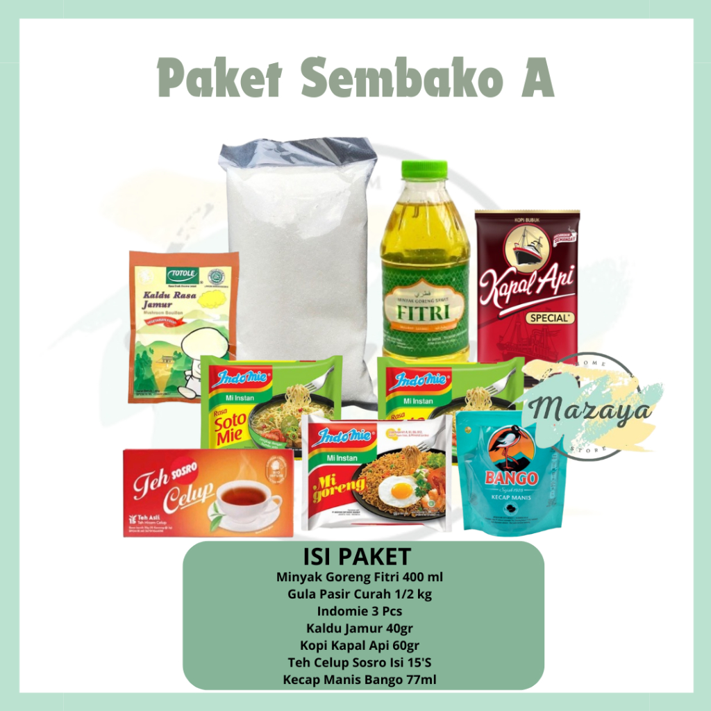 Jual PAKET SEMBAKO HEMAT | SEMBAKO MURAH - MAZAYA HOMESTORE | Shopee ...
