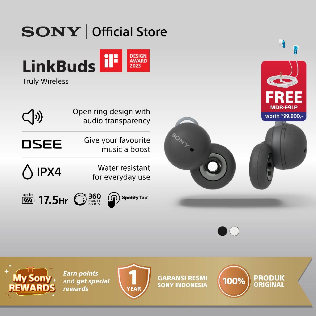 Jual Sony WF-L900 LinkBuds TWS Truly Wireless For Android Jual Sony WF-L900 LinkBuds TWS Truly Wireless For Android