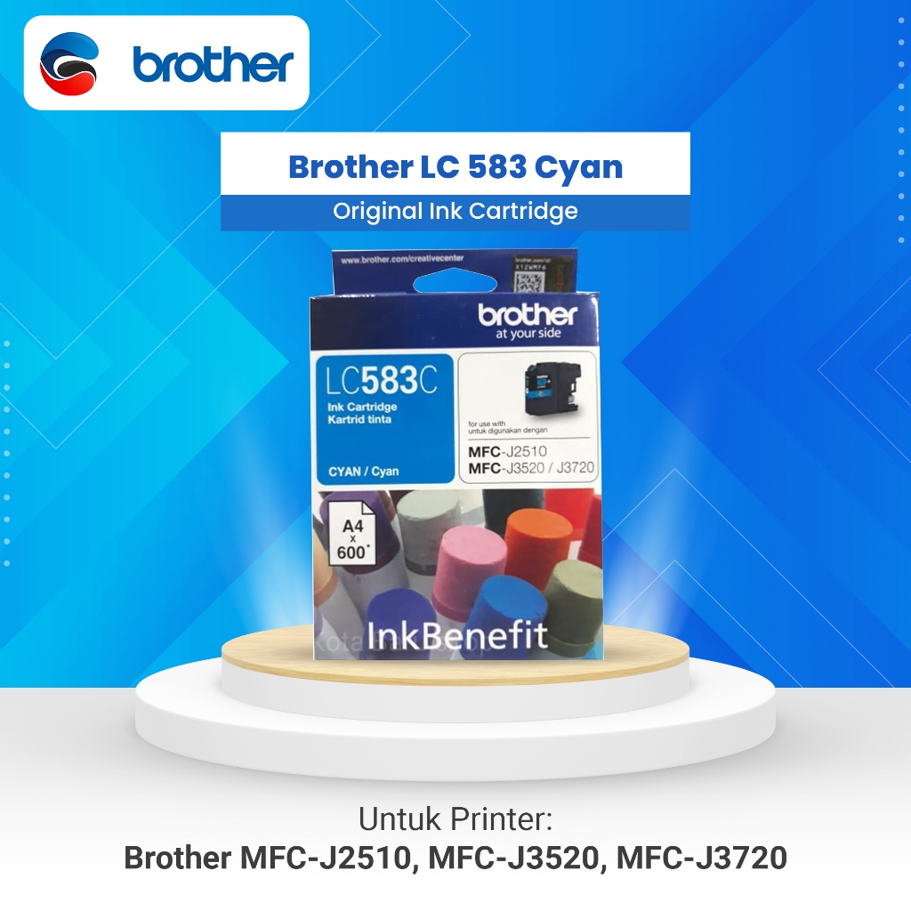Jual BROTHER Tinta Cartridge LC583C Cyan Biru LC583 LC 583Original ...