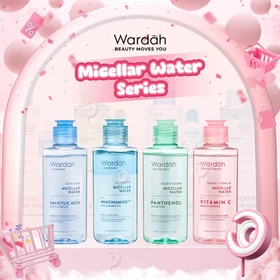 WARDAH MICELLAR WATER SERIES ( 55 105 Ml ) Pembersih Make Up Wajah Acnederm Nature Daily