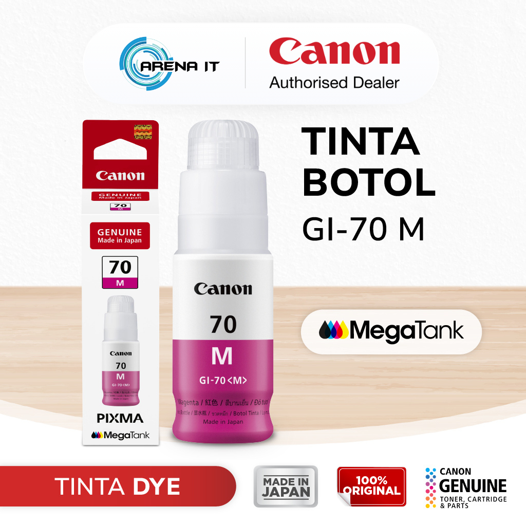 Tinta Original Canon 70 Magenta GI70M - Tinta Canon G5070 G6070 G7070 GM2070 GM4070