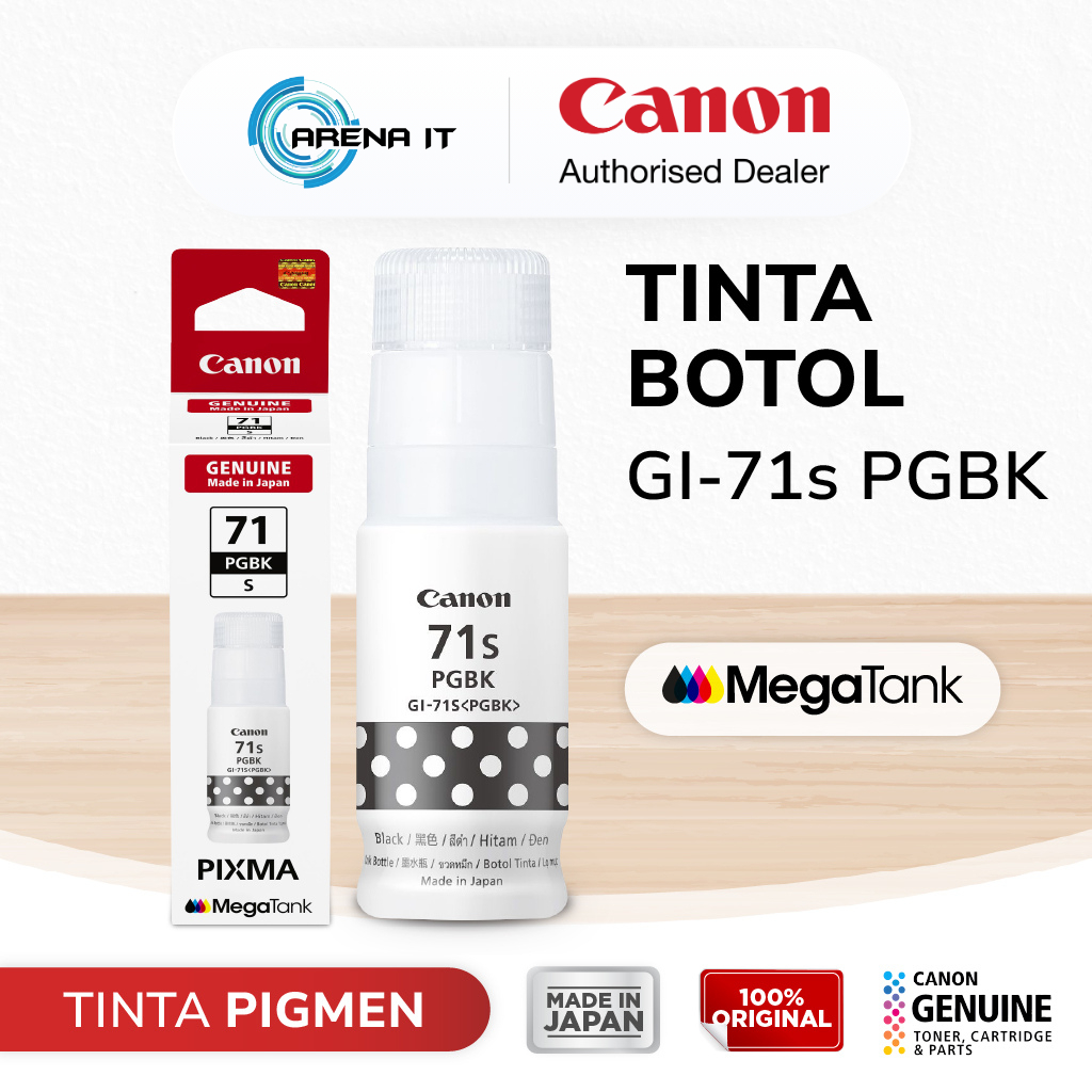 Tinta Original Canon 71 Black Small GI71PGBK-S - Tinta Canon G1730 G2730 G3730 G1737 G2770 G3770 G4770