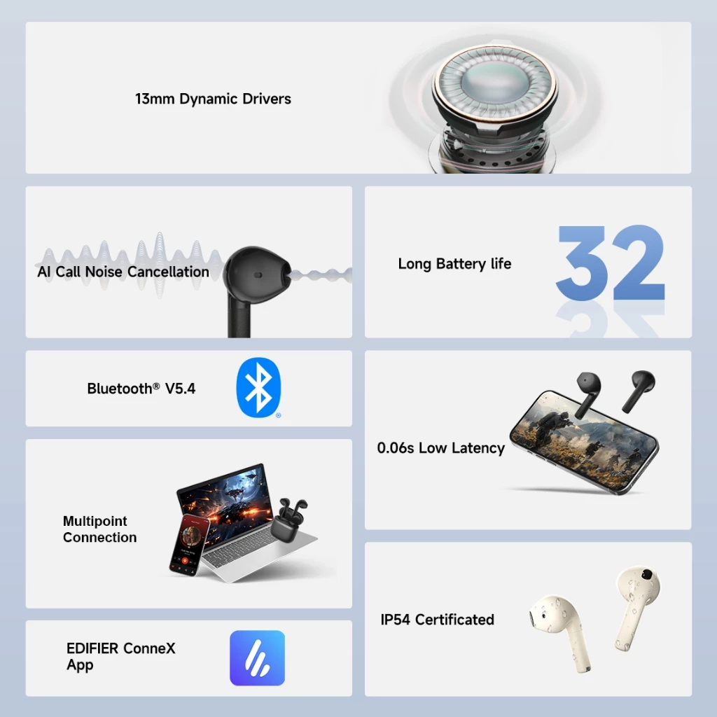 EDIFIER W200T True Wireless Stereo Earbuds