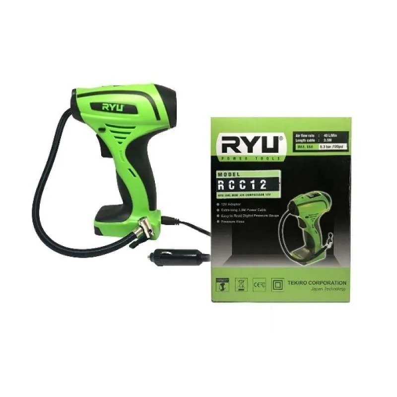 Jual RYU MINI AIR COMPRESSOR 12 V RCC 12 - RYU POMPA BAN ANGIN ...