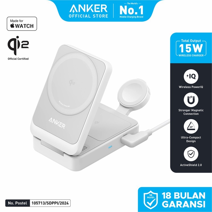 Refurbished Anker MagGo 3-in-1 MagSafe Charging Stand - 15W Wireless  Charger For IPhone 12-15
