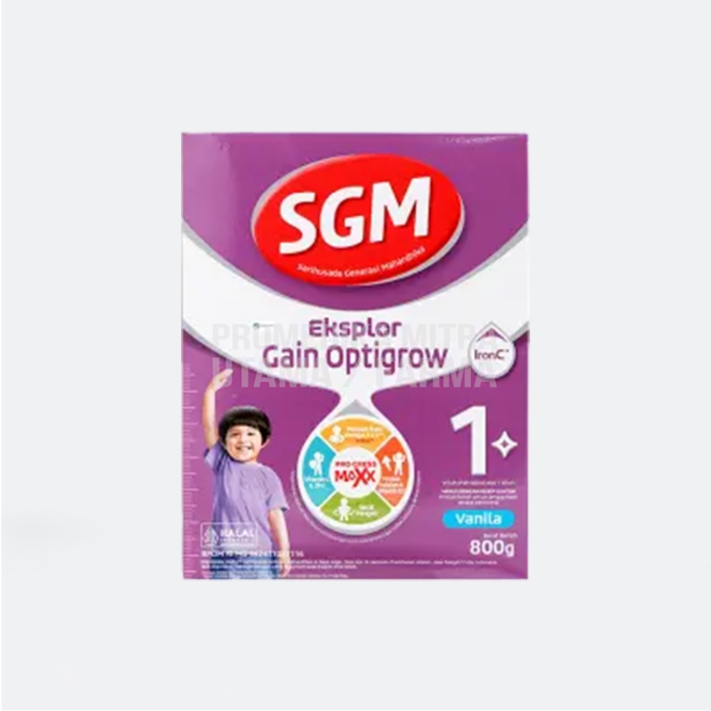 Jual SGM Eksplor Gain Optigrow 1 Tahun + 800 gram Vanilla / Susu ...