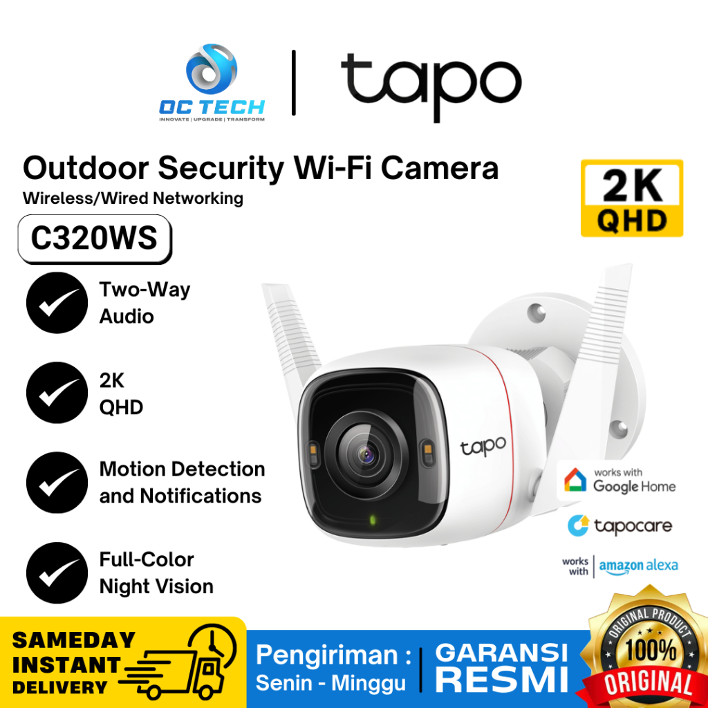 Jual TP-Link Tapo C320WS 2K QHD Full Color Night Vision CCTV IP Camera ...