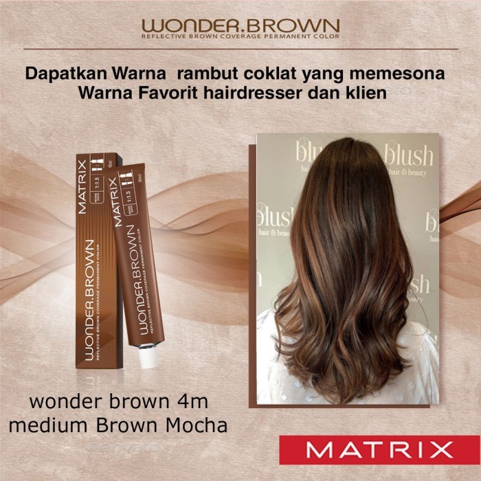 Jual MATRIX CAT RAMBUT WONDER BROWN WB / 4M-7W-4W-5W-5G-7C-4RB 90ML ...