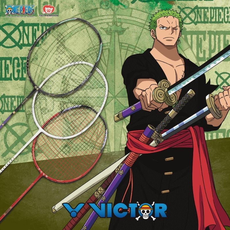 Jual RAKET BADMINTON VICTOR ONE PIECE ZORO 30 LBS TERPASANG SENAR SIAP ...