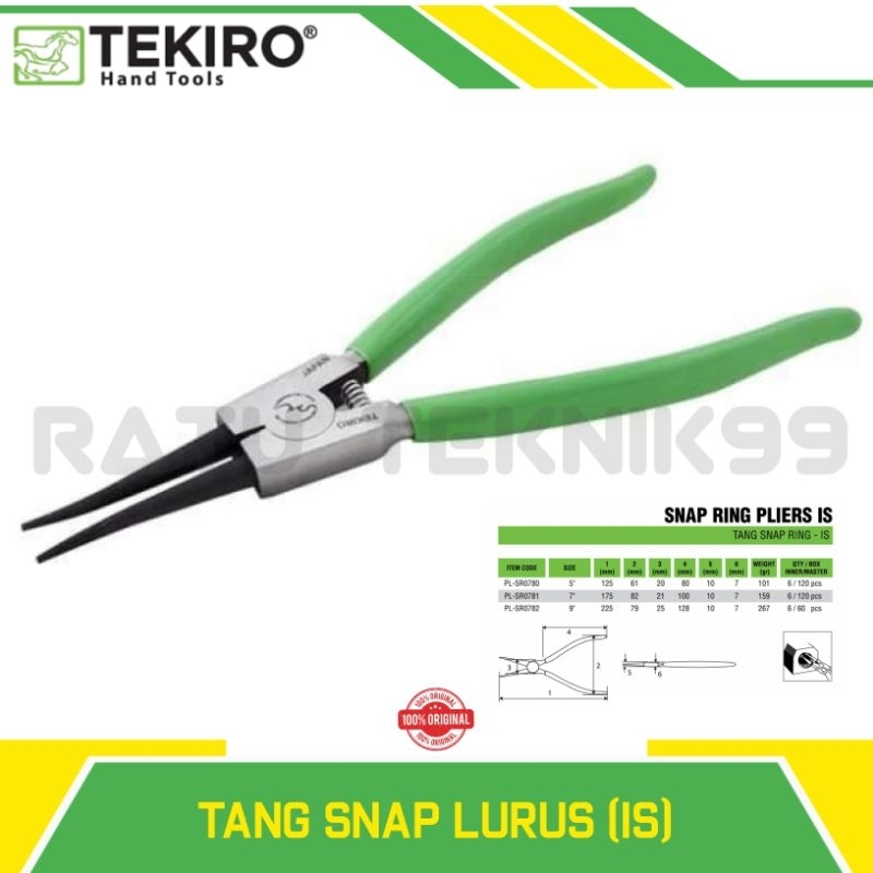 Jual TEKIRO tang lurus 7 inch IS 7