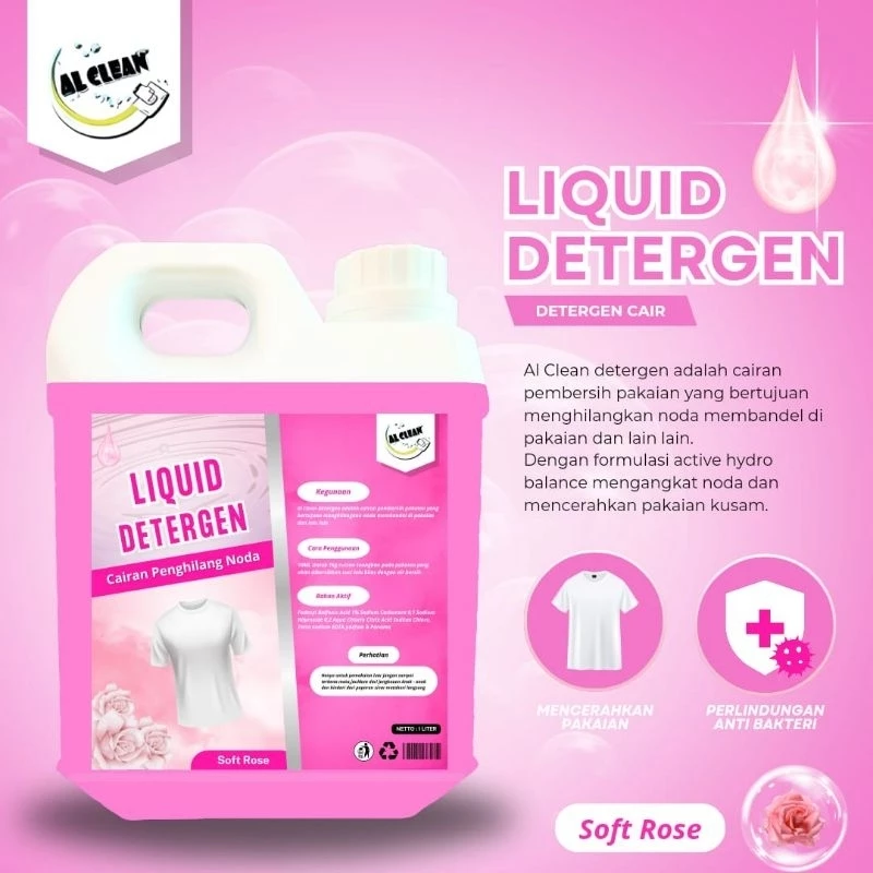 Diterjen cair laundry liquid diterjang 1 liter