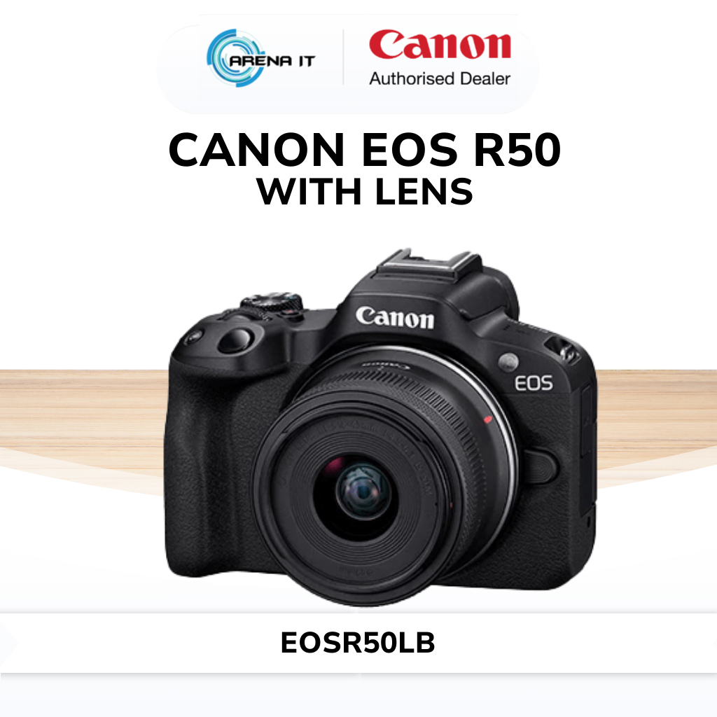 Jual Canon EOS R50 (RF-S18-45mm f/4.5-6.3 IS STM) Black Kamera ...