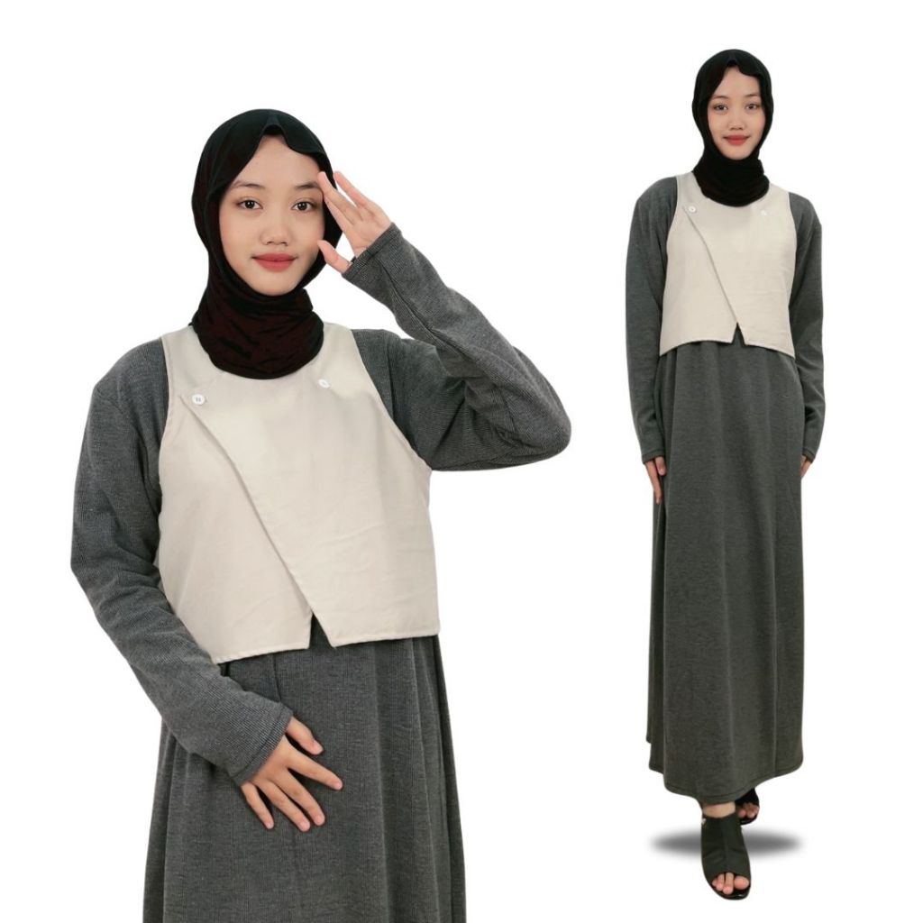 Jual GS-QIANA Vest Atasan Rompi Basic Premium Vest Wanita Kekinian ...