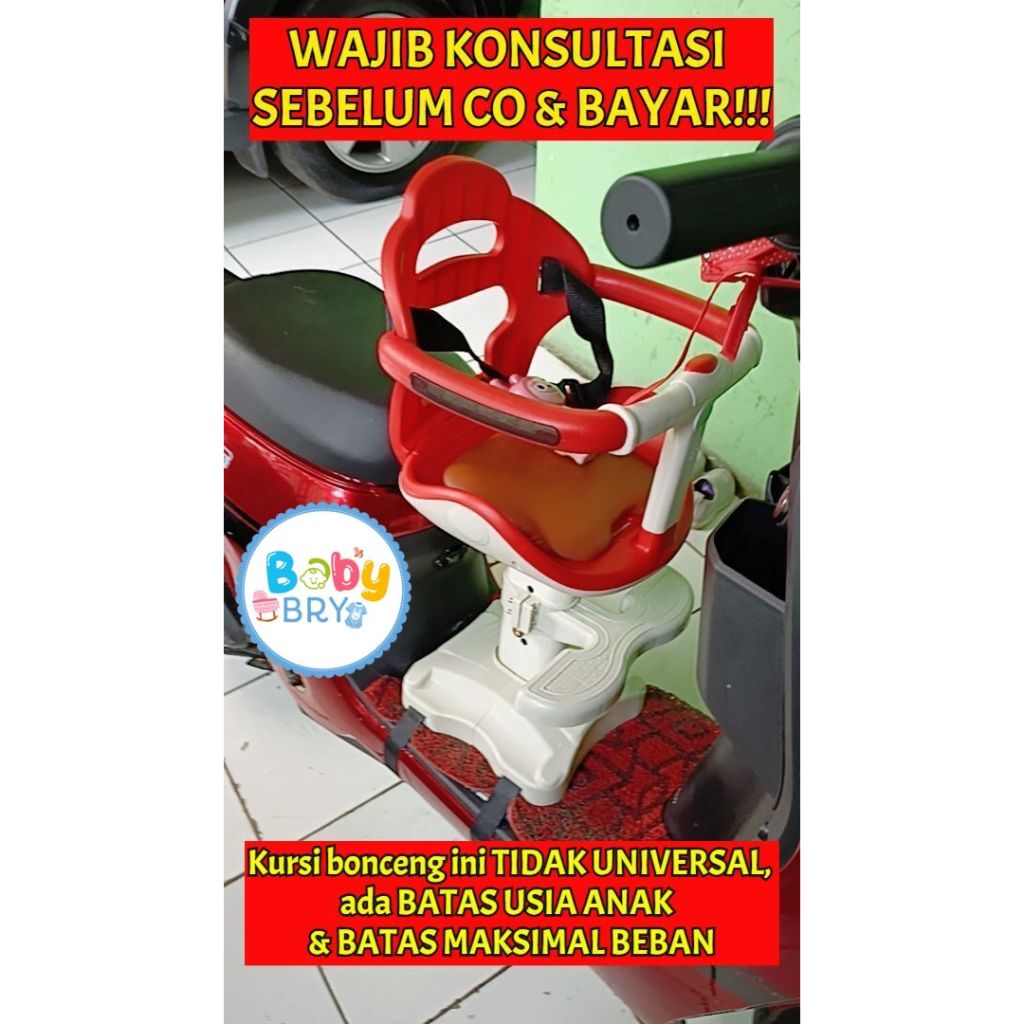 Jual KURSI BONCENGAN DEPAN ANAK DI SEPEDA LISTRIK MOTOR LISTRIK ...