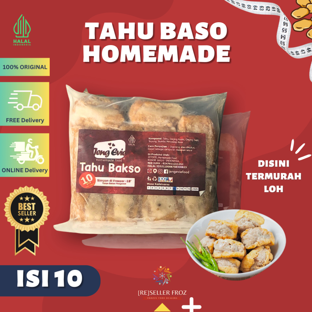 Jual Tahu Baso Homemade Tahu Bakso Bakso Tahu Frozen Baso Tahu