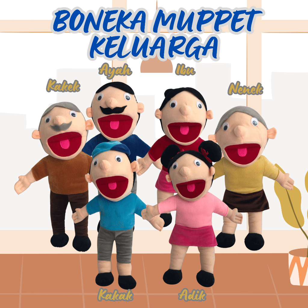 Jual Boneka Muppet Keluarga / Handpuppet / Mainan Anak Boneka Cablak ...