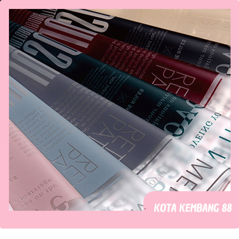 Jual Kertas Buket Bunga Transparan Flower Wrapping Letter Waterproof ...