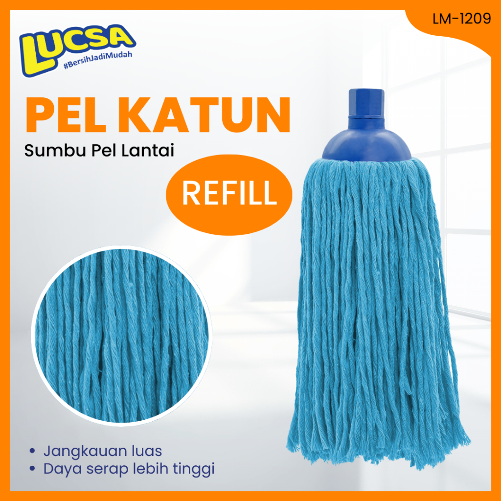 Jual Lucsa - Refill Pel Katun Sumbu Bulat Catton Mop | Alat Kain Pel ...