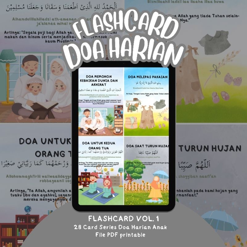 Jual Flashcard Doa Doa Harian Anak - Mainan Edukasi Anak | Shopee Indonesia
