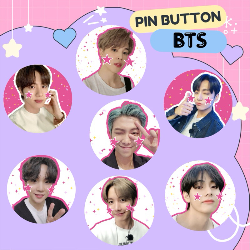 Jual Pin Button Hybe Kpop Pin Buttom Kpop Pin Untuk Tas Shopee