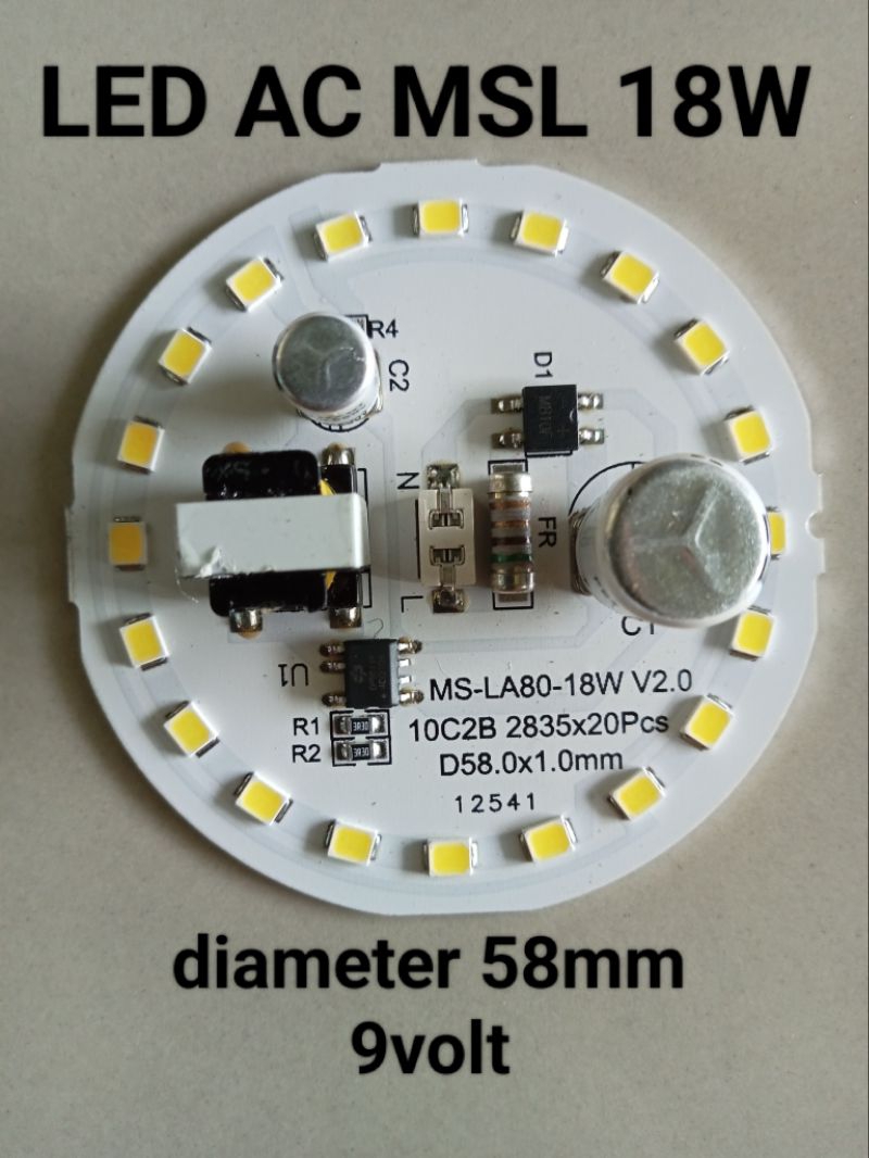 Jual PBC LED AC MSL18W(9volt) | Shopee Indonesia