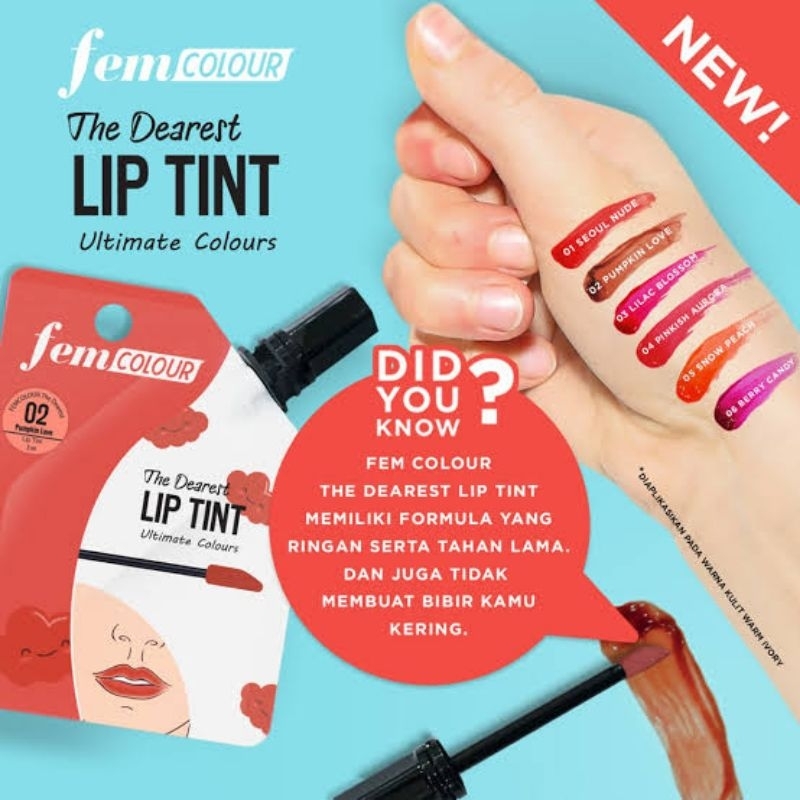 Jual Fem Colour The Dearest Liptint | Shopee Indonesia