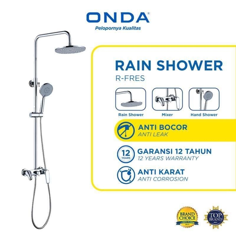 Jual RAIN SHOWER SET ONDA R FRESH SERIES BRASS KRAN MIXER PANAS DINGIN ...