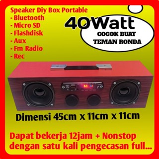 Jual Speaker Bluetooth - Speaker Aktif Bluetooth DIY 40Watt - Speaker