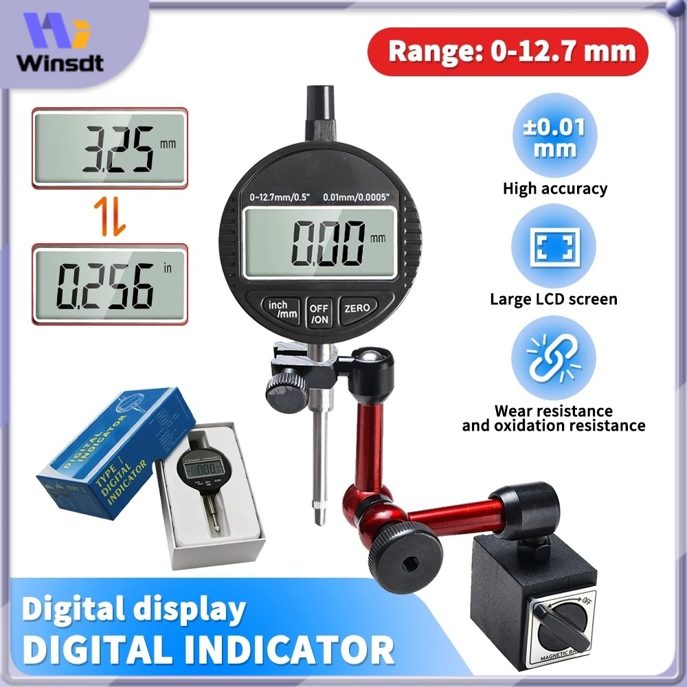 Jual Dial Digital Gauge 0~12.7mm Indicator Dial Micrometer Dial ...