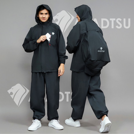 ASADTSU Jas Hujan Ransel Turtle Pack Setelan Dewasa