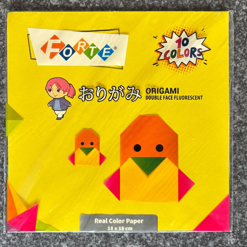 Jual Origami 2 sisi Ukuran 18x18 Forte / Origami forte / Origami 18x18 ...
