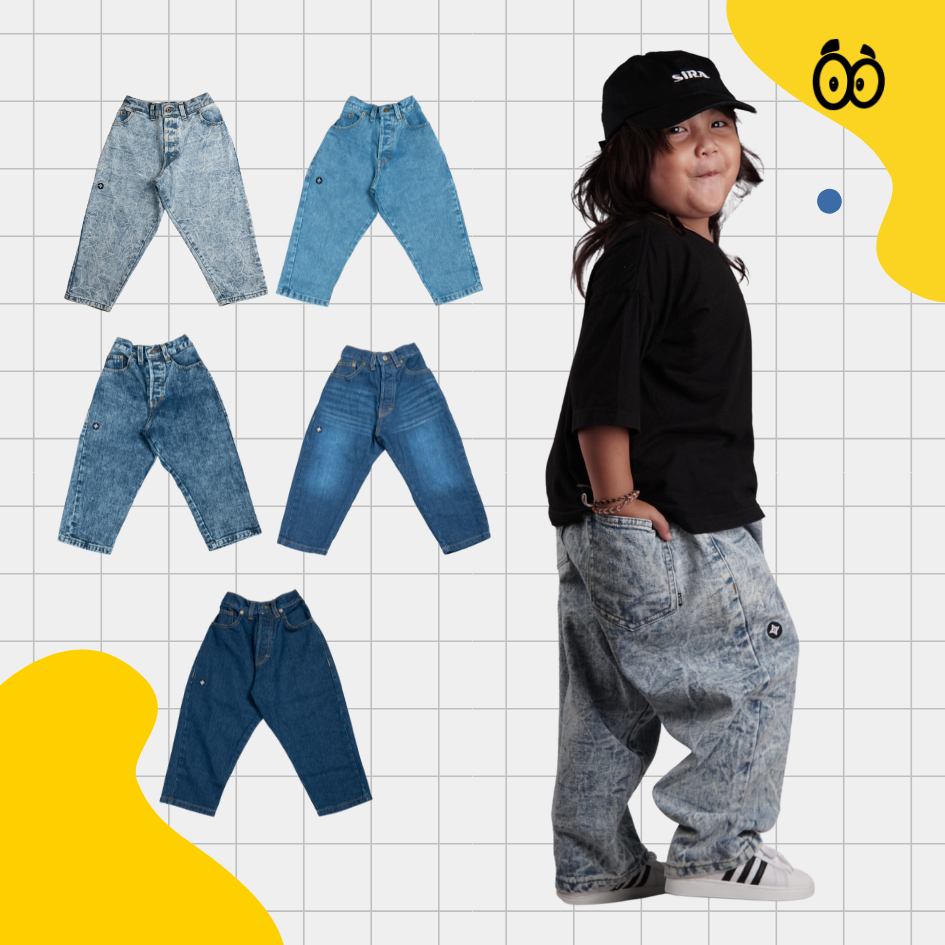 Jual SIRA-BAGGY PANTS KIDS-JEANS BENJY Shopee Indonesia