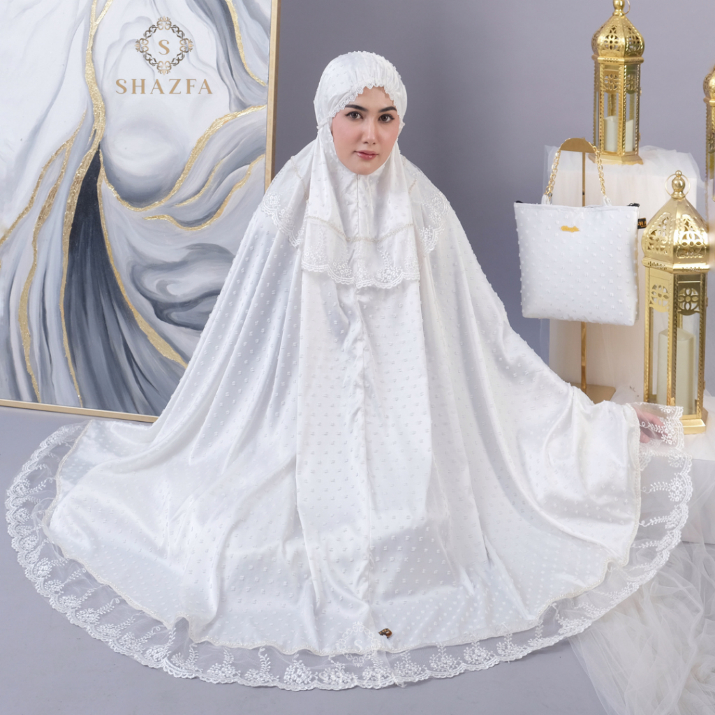 Jual SHAZFA - Mukena Dewasa Silk Uragiri Premium Renda Mewah 2in1 Adem ...