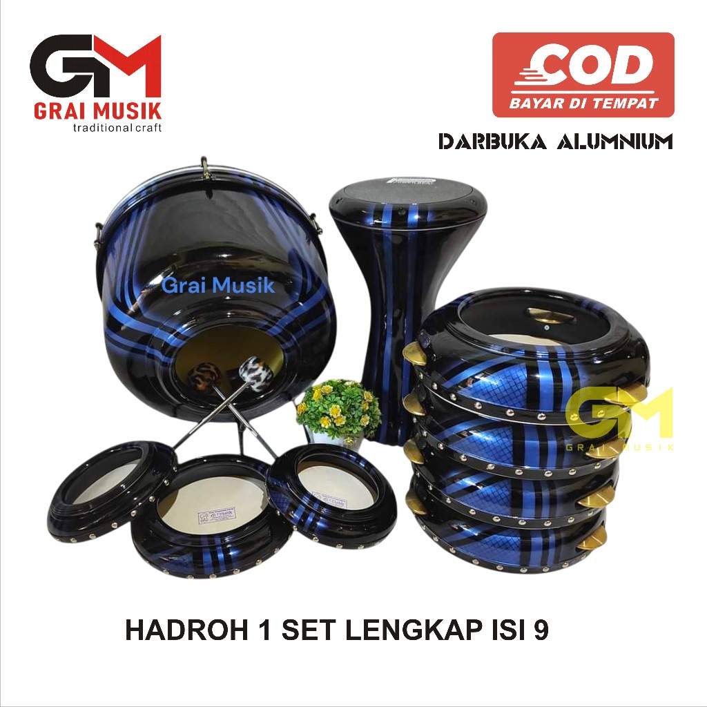Jual Hadroh 1 set lengkap isi 9 Darbuka Alumnium Shopee Indonesia