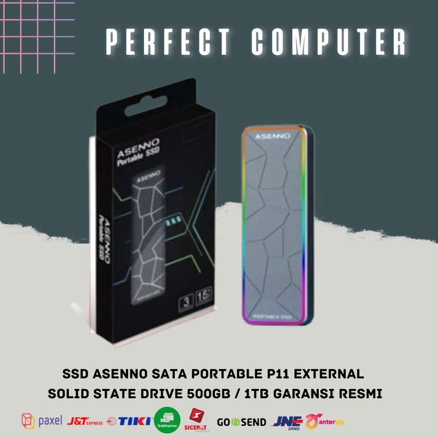 Jual SSD ASENNO SATA PORTABLE P11 External Solid State Drive 500GB