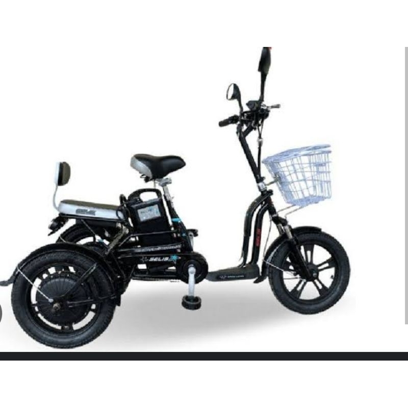 Jual SEPEDA LISTRIK RODA 3 JUAL RUGI/BU ANTI JATUH BEKAS SECOND BAGUS