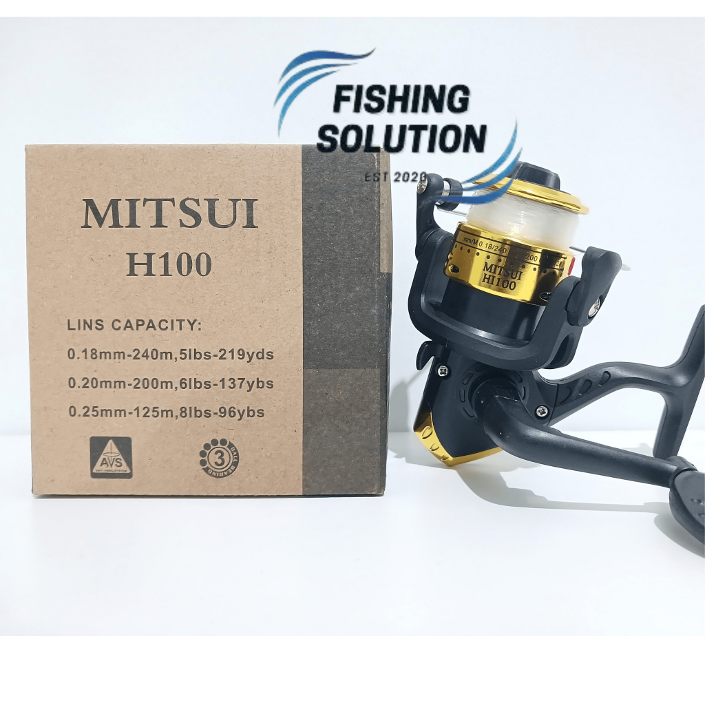 Jual Reel / Ril Pancing Spinning Murah Mitsui H 100 / H100 + Senar ...