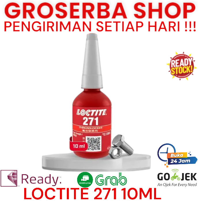 Jual LEM BAUT 271 10ML ORIGINAL LEM 271 THREAD LOCKER 10 ML | Shopee ...